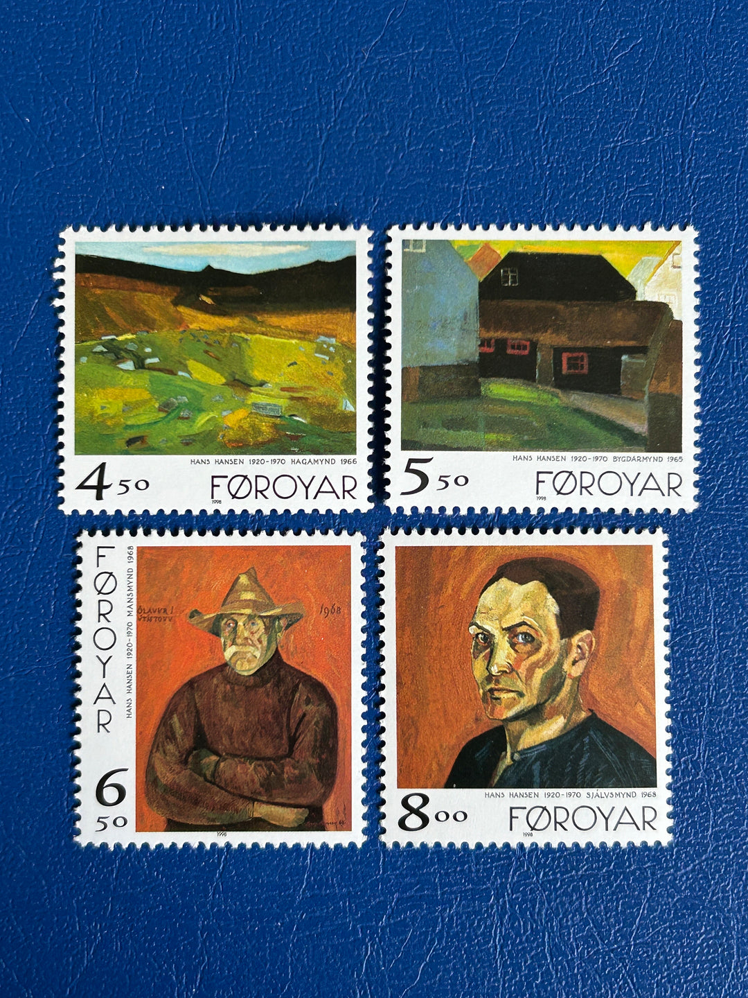 Faroe Islands- Original Vintage Postage Stamps- 1998 - Faroe Art - for the collector, artist or crafter