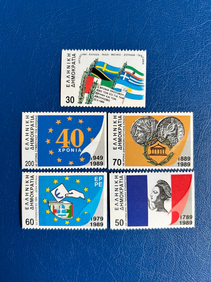 Greece - Original Vintage Postage Stamps- 1989 - Anniversaries & Events - for the collector, artist or collector