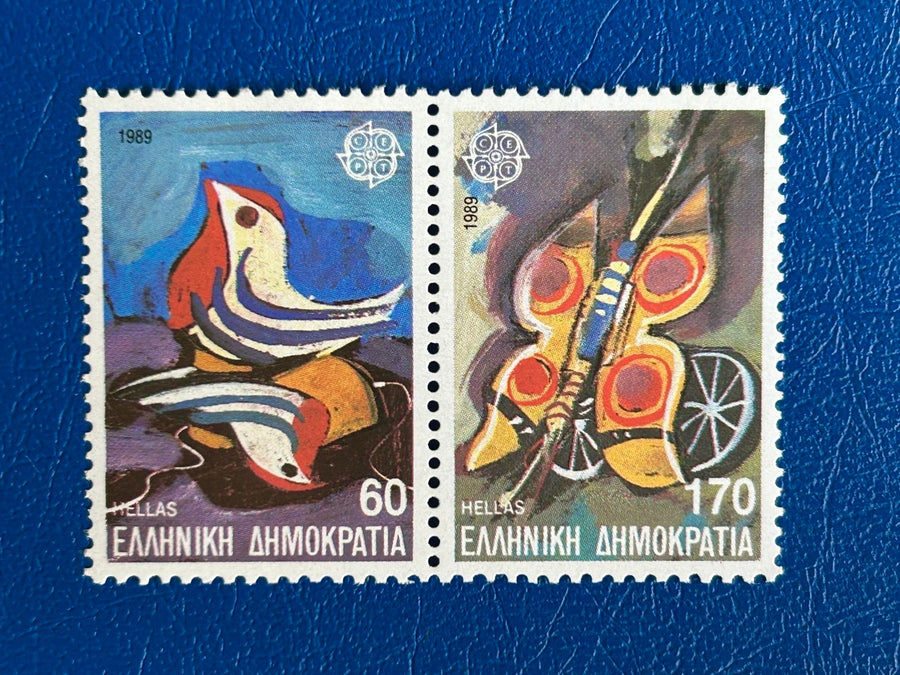 Greece - Original Vintage Postage Stamps- 1989 - Children’s Games - for the collector, artist or collector