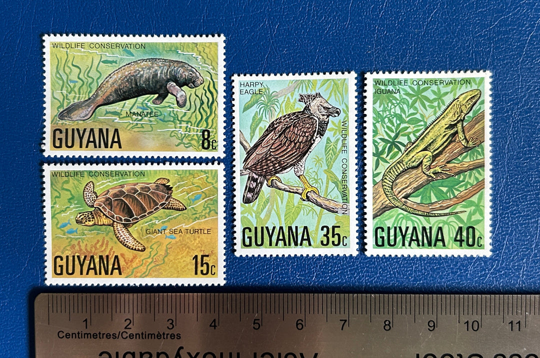 Guyana - Original Vintage Postage Stamps - 1978 Wildife Conservation - for the collector, artist or crafted