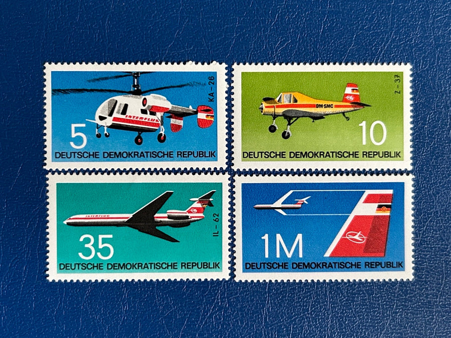 Germany (DDR) - Original Vintage Postage Stamps- 1972 Aircraft - for the collector, artist or crafter