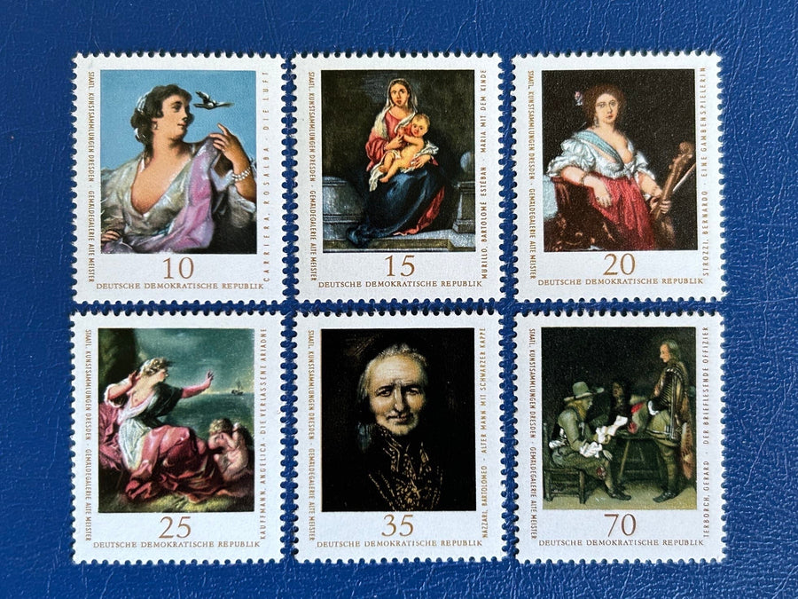 Germany (DDR) - Original Vintage Postage Stamps- 1976 - Old Masters II - for the collector, artist or crafter