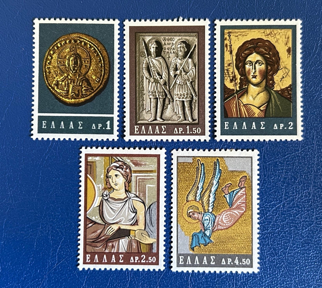 Greece - Original Vintage Postage Stamps- 1964 - Byzantine Art - for the collector, artist or crafter