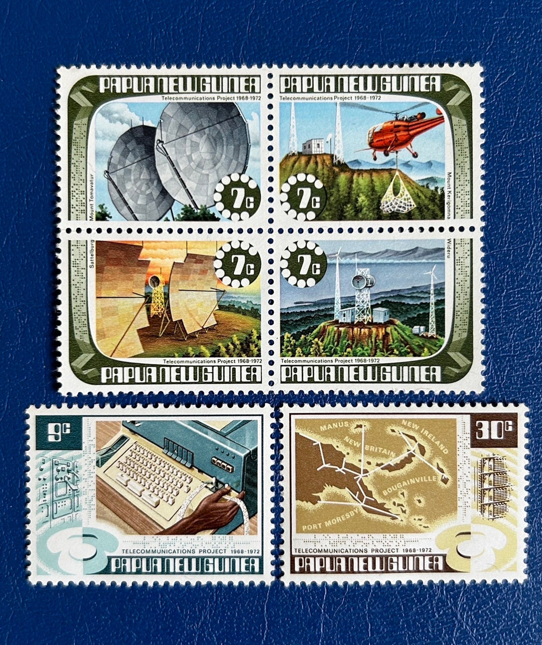 Greece - Original Vintage Postage Stamps- 1973 - Telecommunications - for the collector, artist or crafter