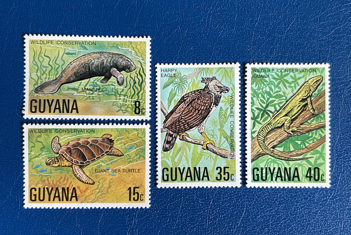 Guyana - Original Vintage Postage Stamps - 1978 Wildife Conservation - for the collector, artist or crafted