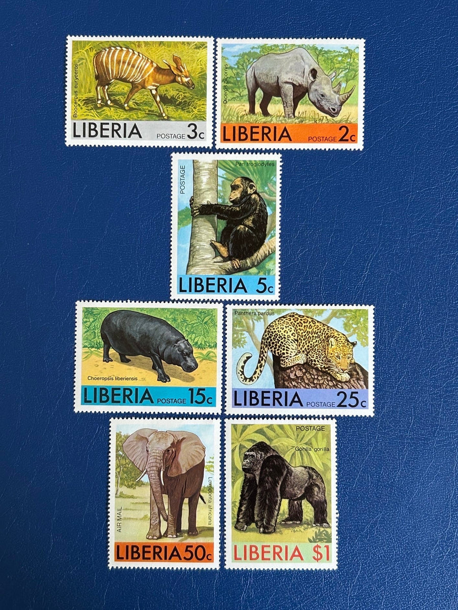 Liberia - Original Vintage Postage Stamps- 1976 - African Animals - for the collector, artist or crafter