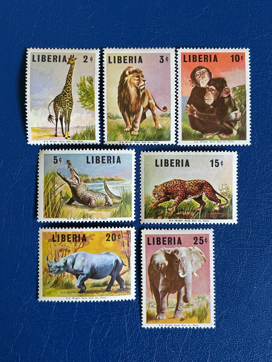 Liberia - Original Vintage Postage Stamps- 1966 - Wild Animals - for the collector, artist or crafter