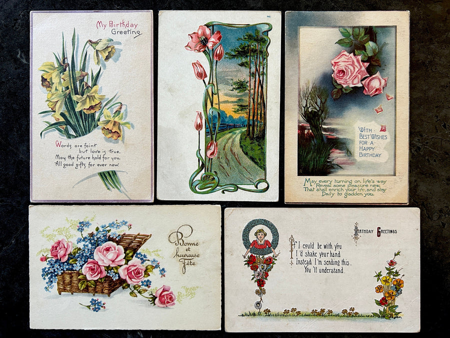 Postcard Lot - Vintage/Antique Postcards - for collecting, crafting, scrapbooking, collages & journals