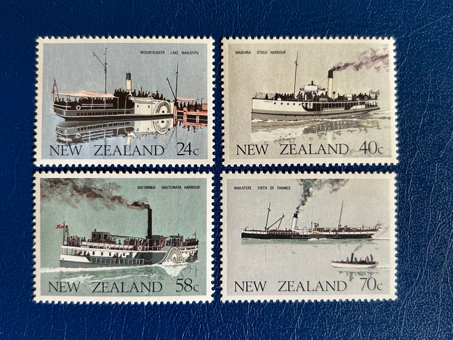 New Zealand - Original Vintage Postage Stamps - 1984 - Ferry Boats - for the collector, artist or crafter