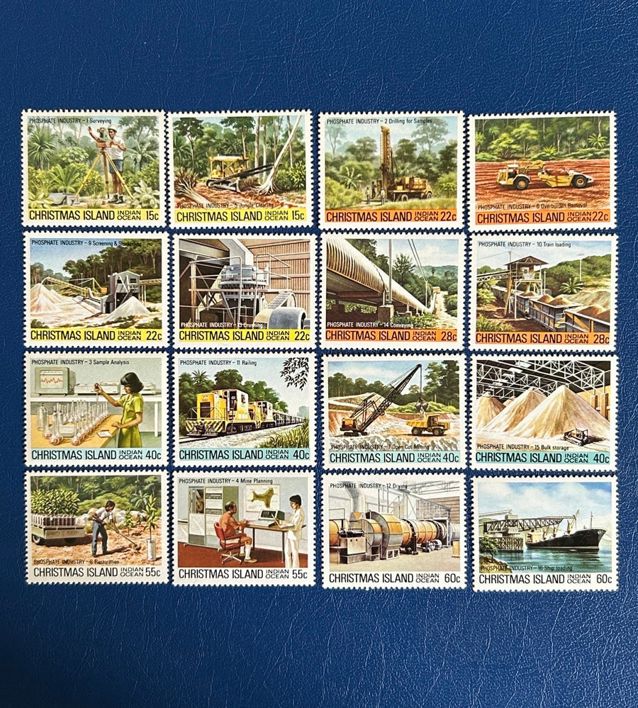 Christmas Island - Original Vintage Postage Stamps - 1980 - Phosphate Industry - for the collector, artist or crafter