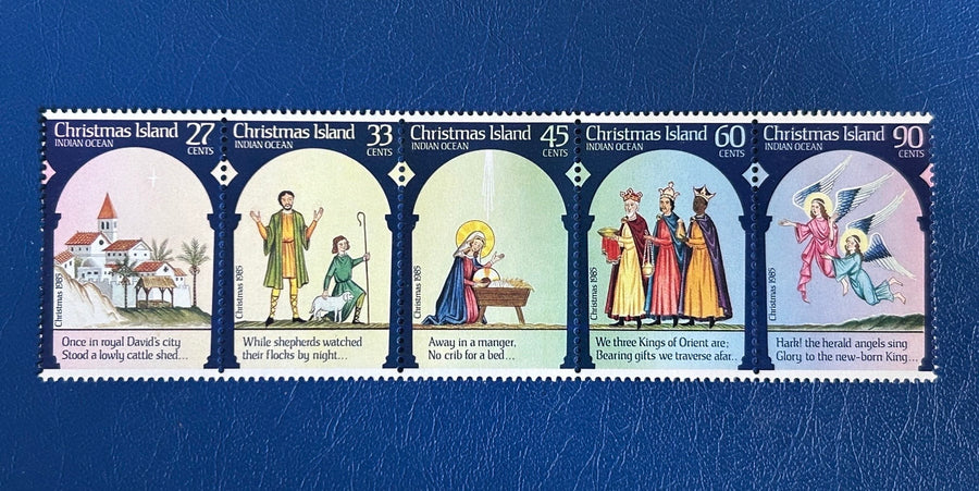 Christmas Island - Original Vintage Postage Stamps - 1985 - Christmas: Carols - for the collector, artist or crafter