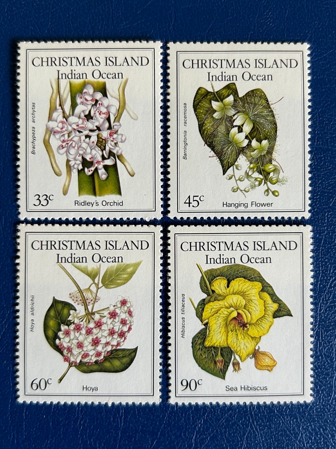 Christmas Island - Original Vintage Postage Stamps - 1986 - Native Flowers - for the collector, artist or crafter
