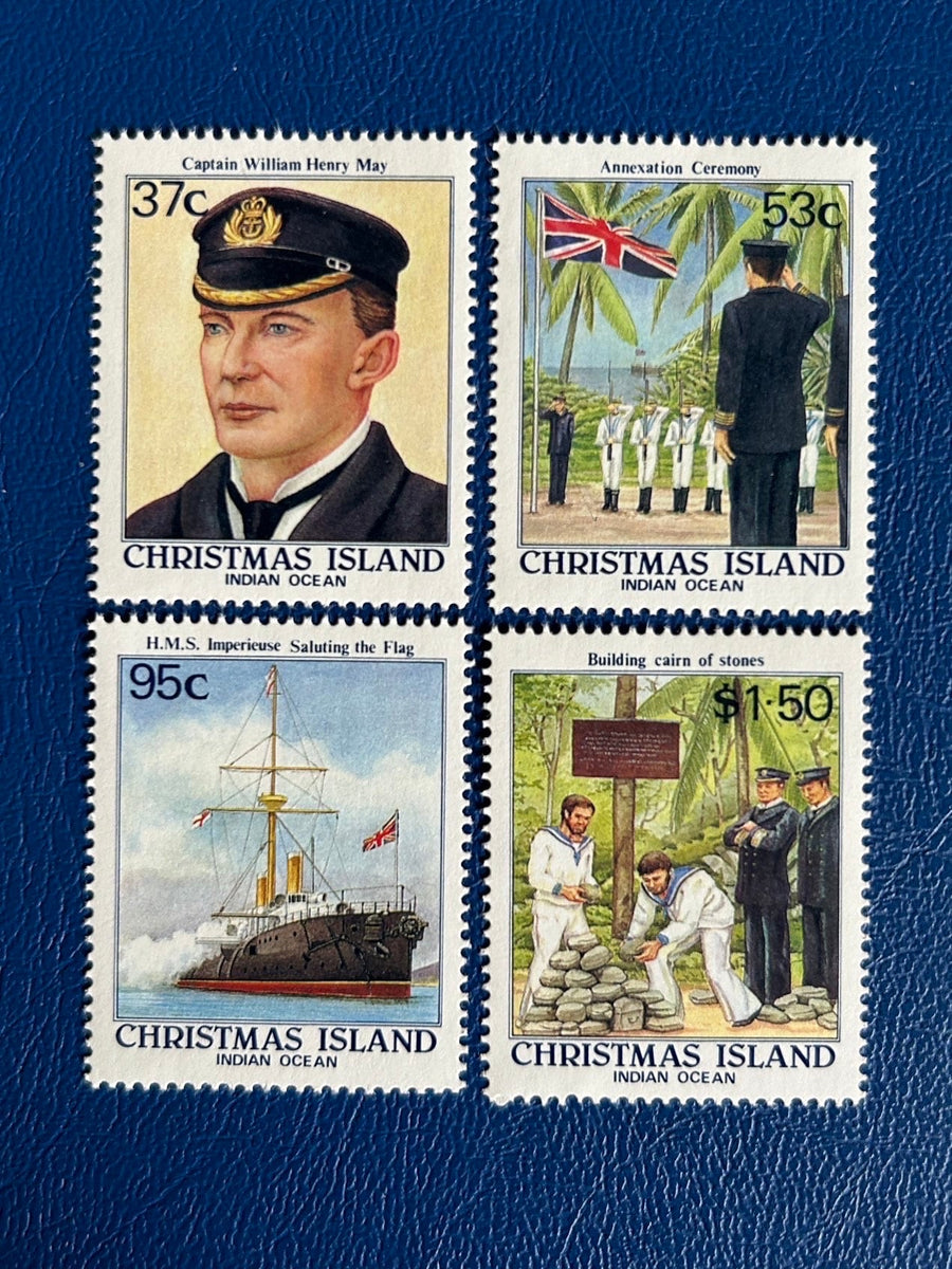 Christmas Island - Original Vintage Postage Stamps - 1988 - Centenary British Annexation - for the collector, artist or crafter