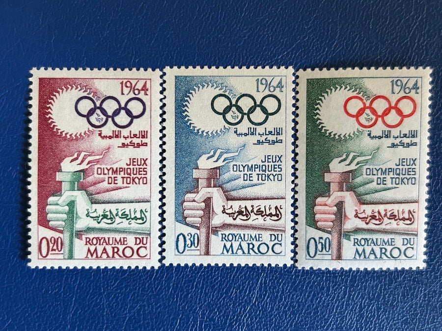 Morocco - Original Vintage Postage Stamps- 1964 - Olympic Games: Tokyo - for the collector, artist or crafter