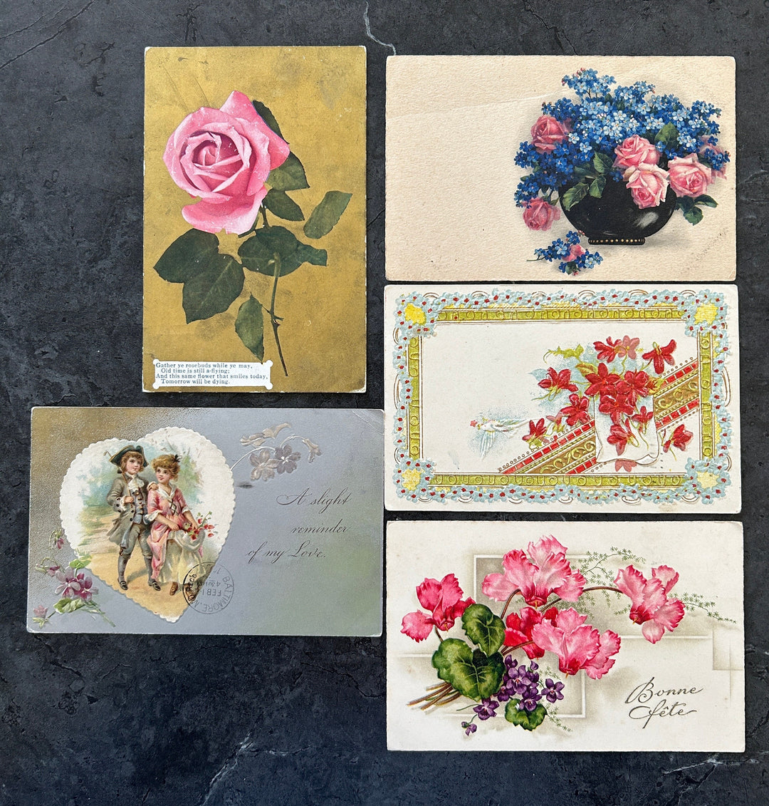 Postcard Lot - Vintage/Antique Postcards - for collecting, crafting, scrapbooking, collages & journals