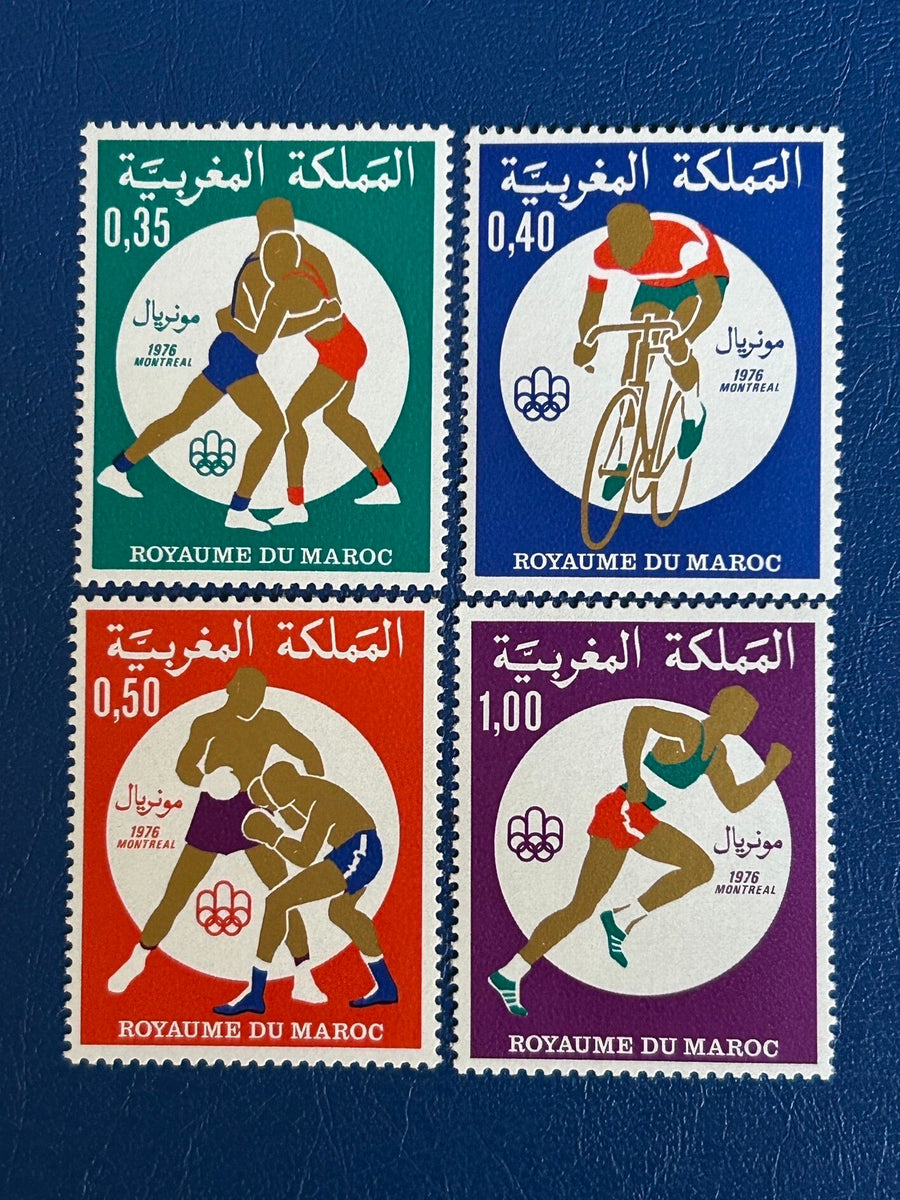 Morocco - Original Vintage Postage Stamps- 1976 - Summer Olympics Montreal - for the collector, artist or crafter