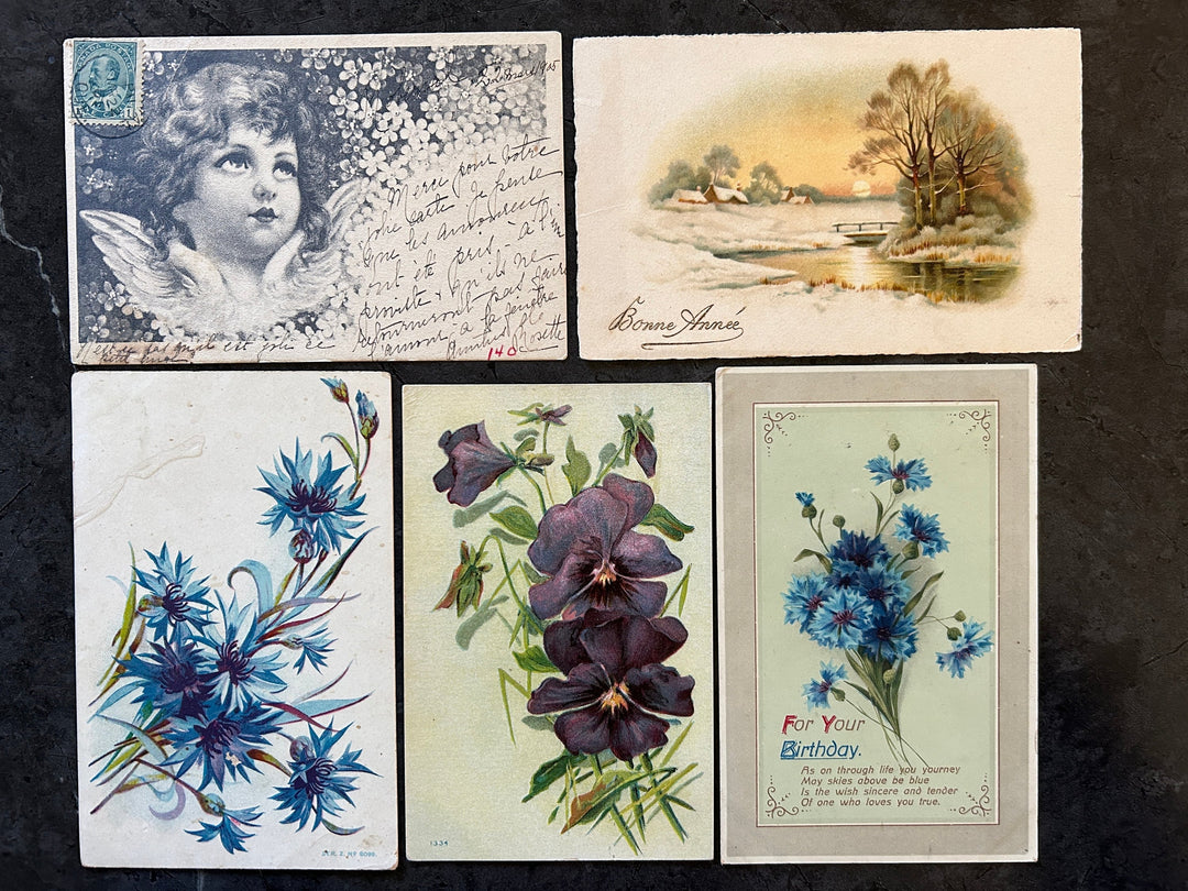 Postcard Lot - Vintage/Antique Postcards - for collecting, crafting, scrapbooking, collages & journals