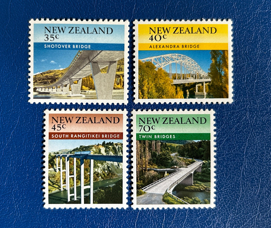 New Zealand - Original Vintage Postage Stamps - 1985 - Bridges - for the collector, artist or crafter