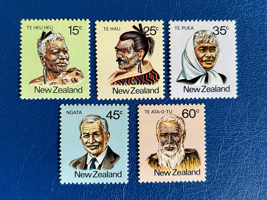 New Zealand - Original Vintage Postage Stamps - 1980 - Māori Personalities - for the collector, artist or crafter