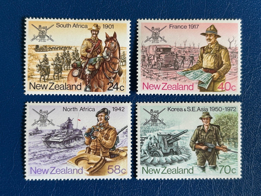 New Zealand - Original Vintage Postage Stamps - 1984 - Military History - for the collector, artist or crafter