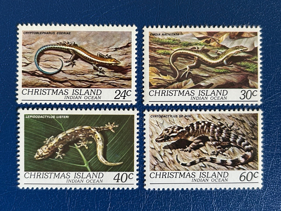 Christmas Island - Original Vintage Postage Stamps - 1981 - Reptiles - for the collector, artist or crafter