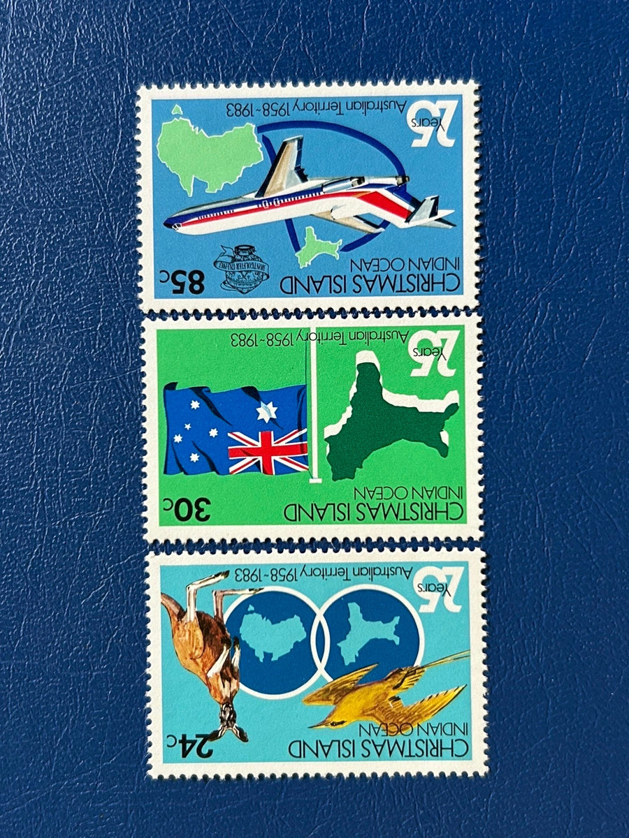 Christmas Island - Original Vintage Postage Stamps - 1983 - 25th Anniversary As Australian Territory - for the collector, artist or crafter