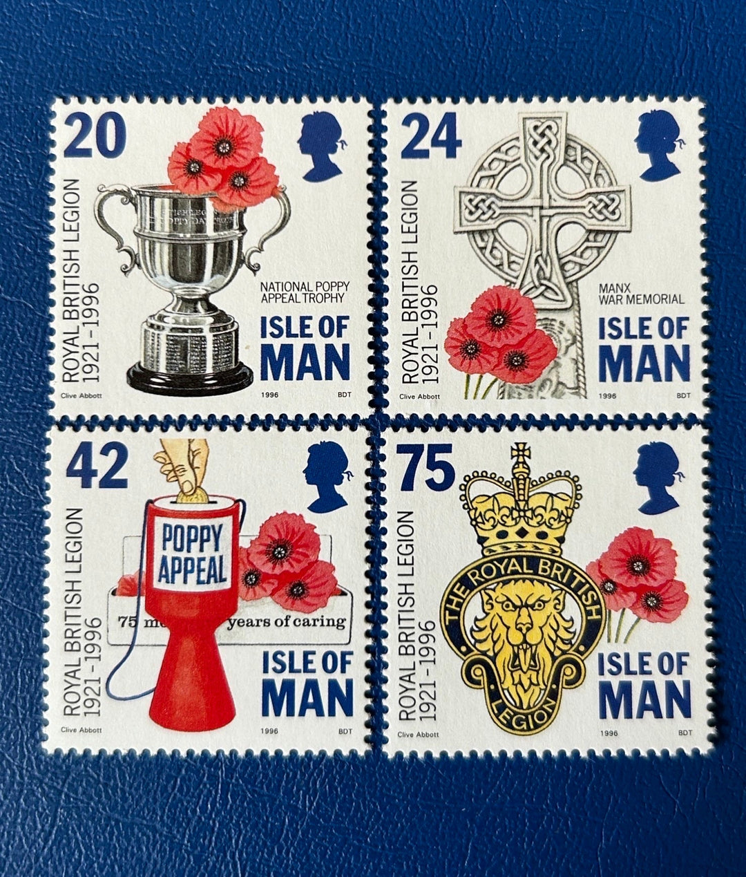 Isle of Man - Original Vintage Postage Stamps - 1996 - 25th Anniversary Royal Legion - for the collector, artist or crafter