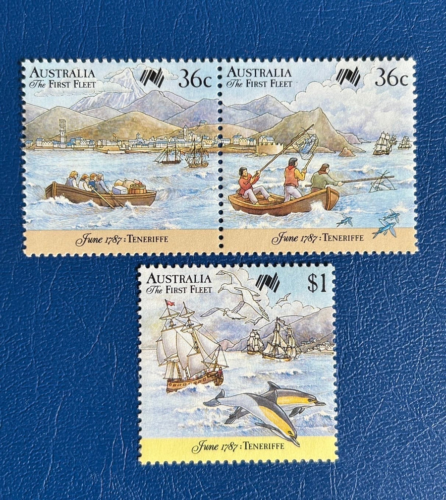 Australia - Original Vintage Postage Stamps - 1987 - Bicentenary of Australian Settlement: Teneriffe - for the collector, artist or crafter