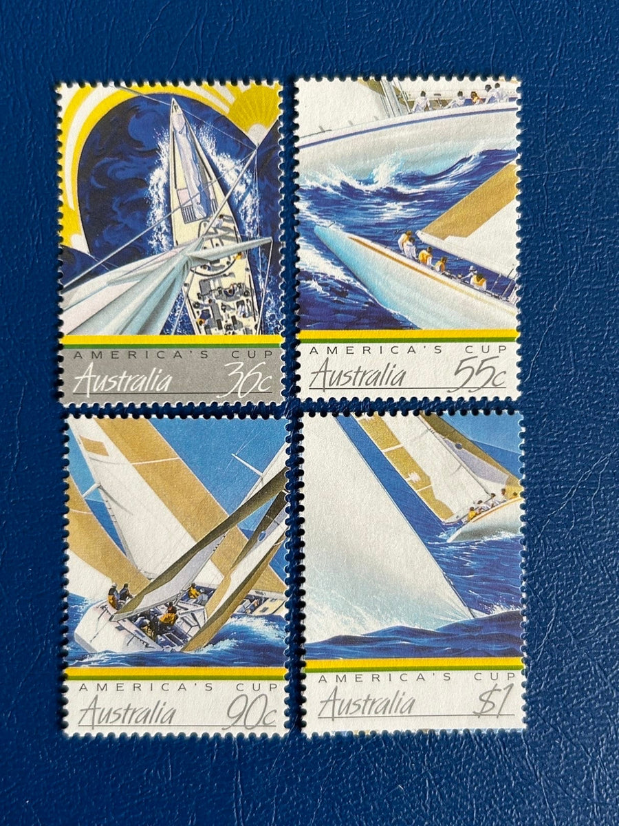 Australia - Original Vintage Postage Stamps - 1987 - Sailing Regatta: America’s Cup - for the collector, artist or crafter