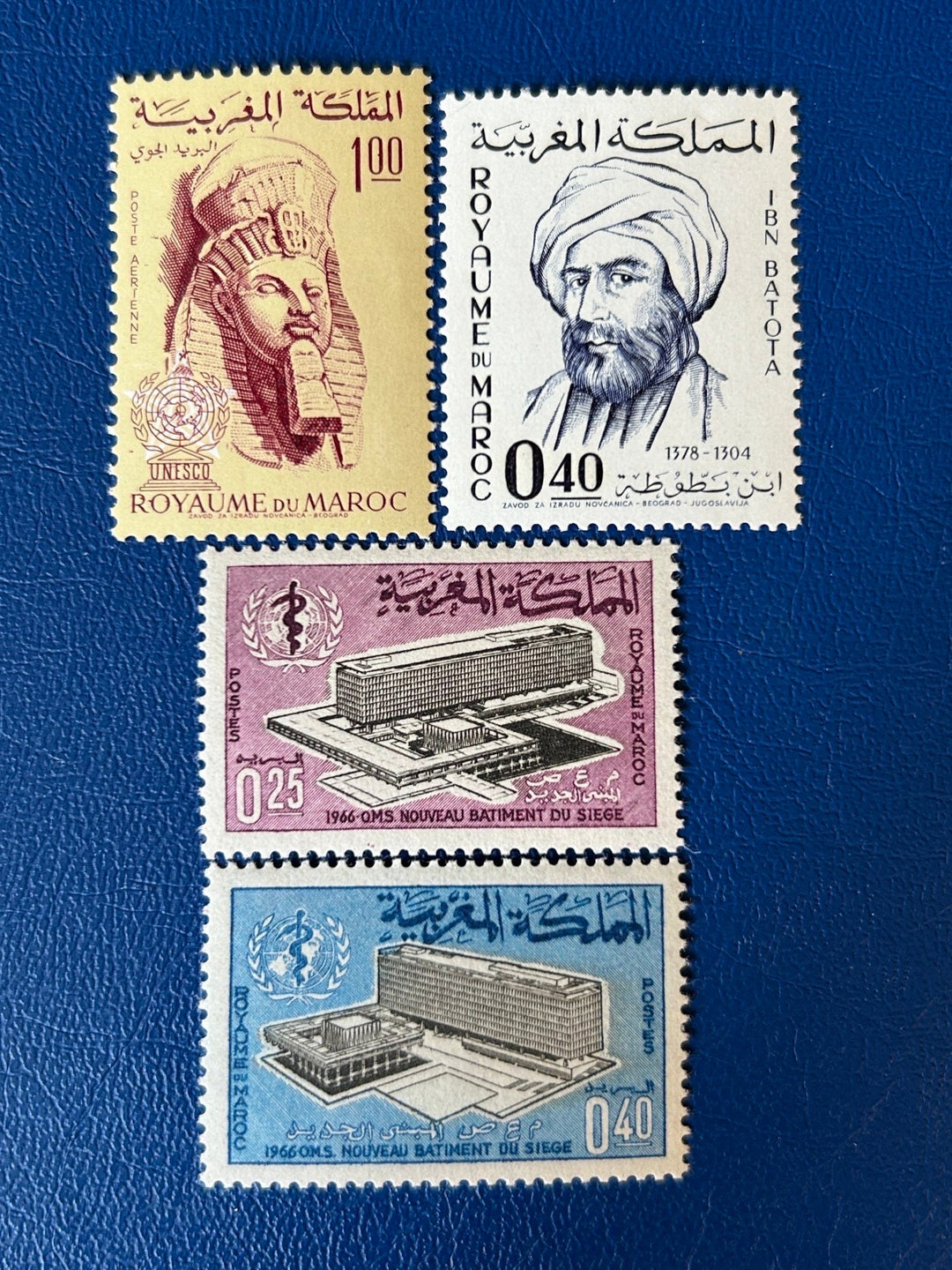 Morocco - Original Vintage Postage Stamps- 1963/66 - UNESCO & WHO - for the collector or crafter