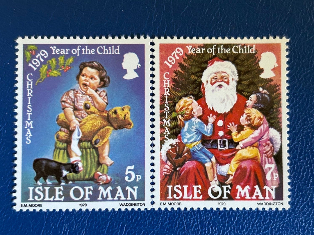 Isle of Man - Original Vintage Postage Stamps - 1979 Christmas; Year of the Child - for the collector, artist or crafter