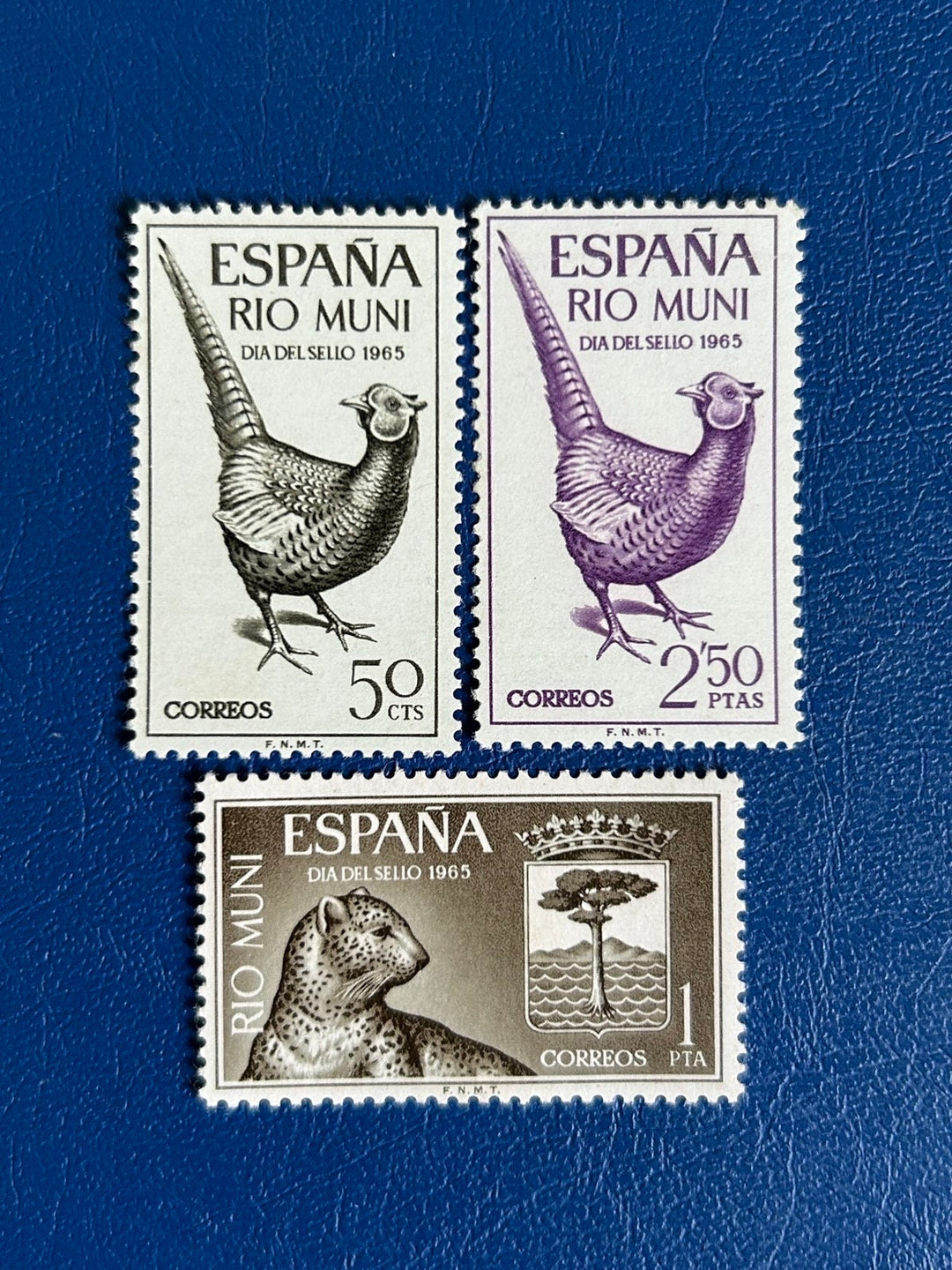 Sp. Rio Muni- Original Vintage Postage Stamps- 1965 - Stamp Day: Fauna - for the collector, artist, crafter