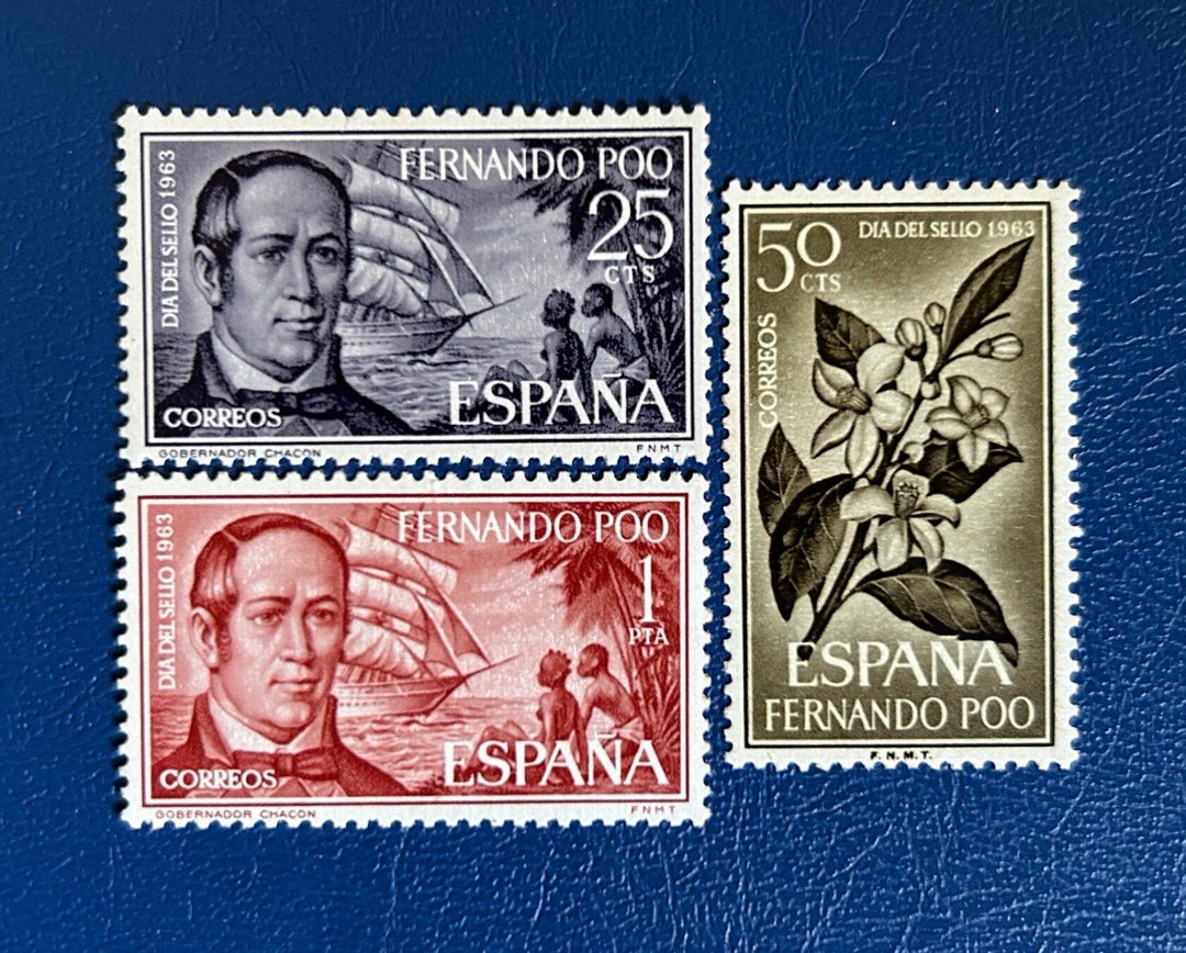 Sp. Fernando Po -Original Vintage Postage - 1964 - Stamp Day - for the collector, artist or crafter