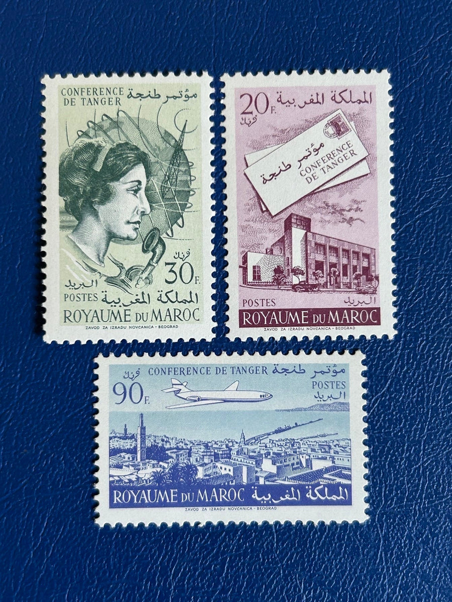 Morocco - Original Vintage Postage Stamps- 1961 - Postal Conference - for the collector, artist or crafter