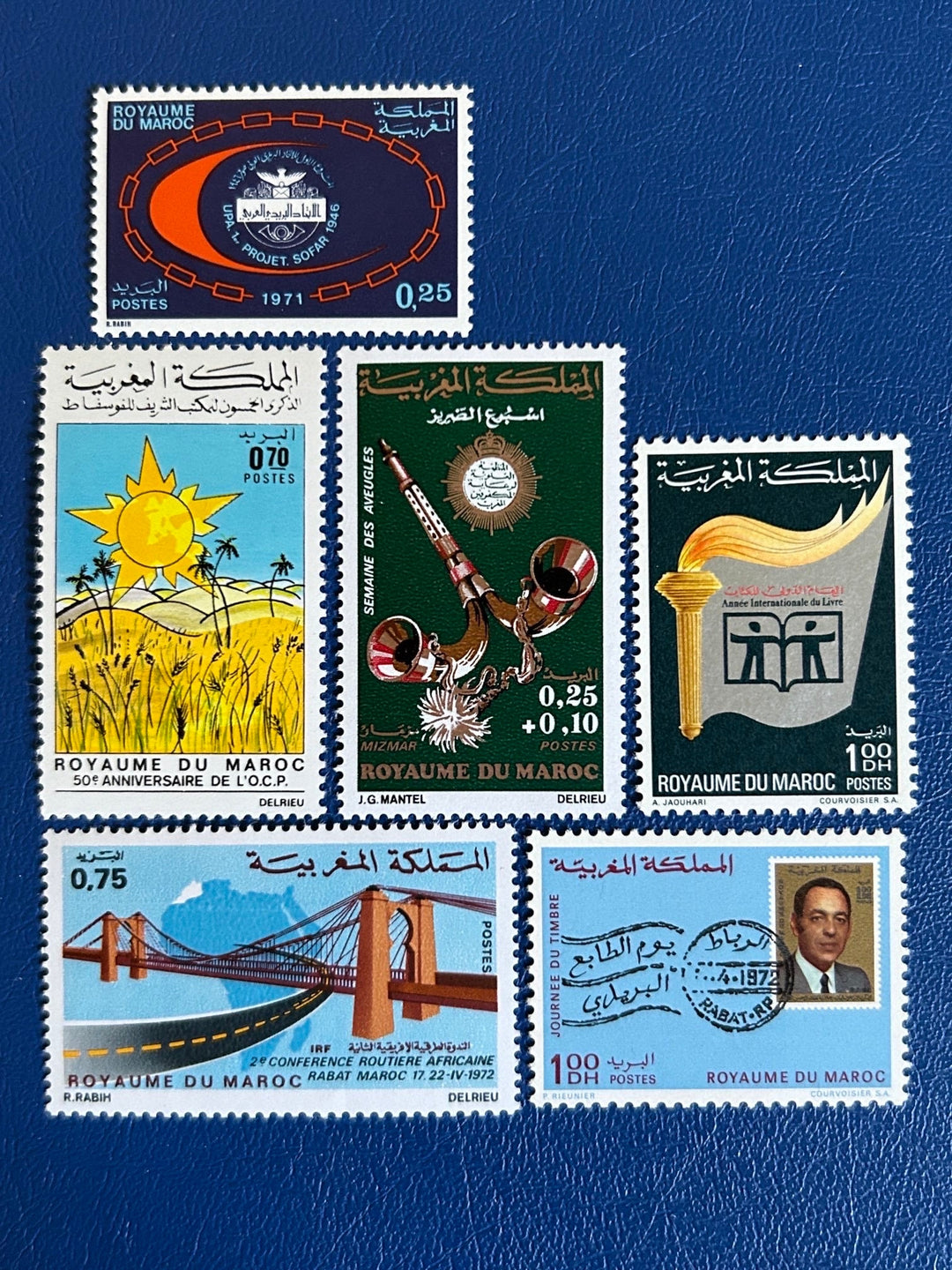 Morocco - Original Vintage Postage Stamps- 1972 - Mix - for the collector, artist or crafter