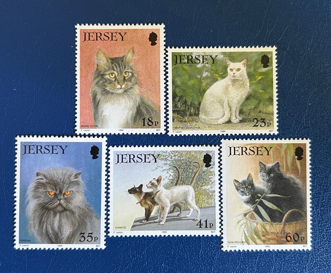 Jersey - Original Vintage Postage Stamps - 1994 - 21st Anniversary Jersey Cat Club- for the collector, artist or crafter