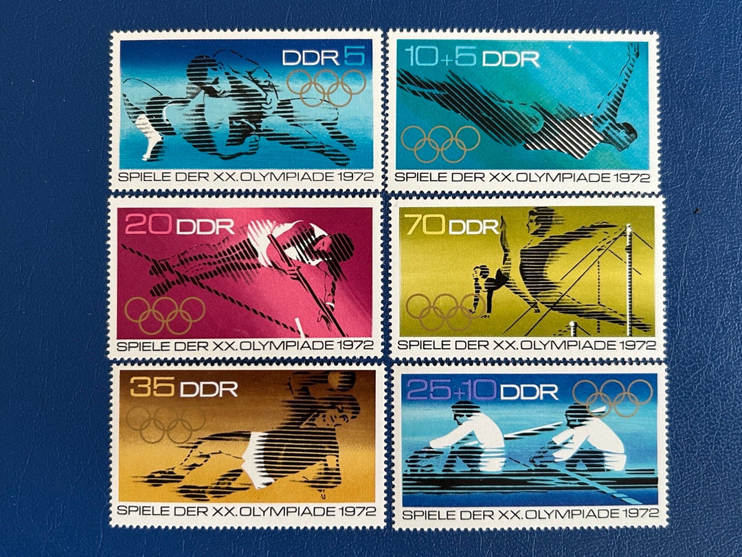 Germany (DDR) - Original Vintage Postage Stamps- 1971 - Munich Olympics - for the collector, artist or crafter