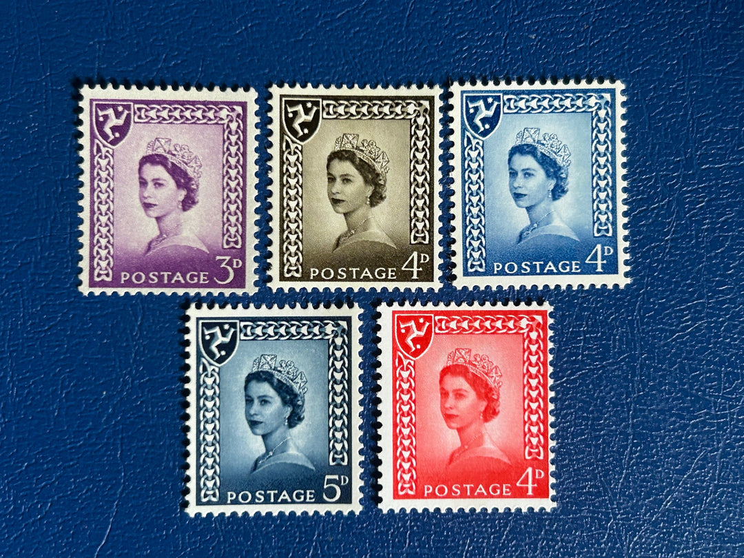 Isle of Man - Original Vintage Postage Stamps - 1969 - Queen Elizabeth II - for the collector, artist or crafter
