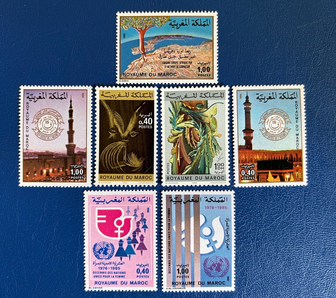 Morocco - Original Vintage Postage Stamps- 1980 Mix - for the collector, artist or crafter