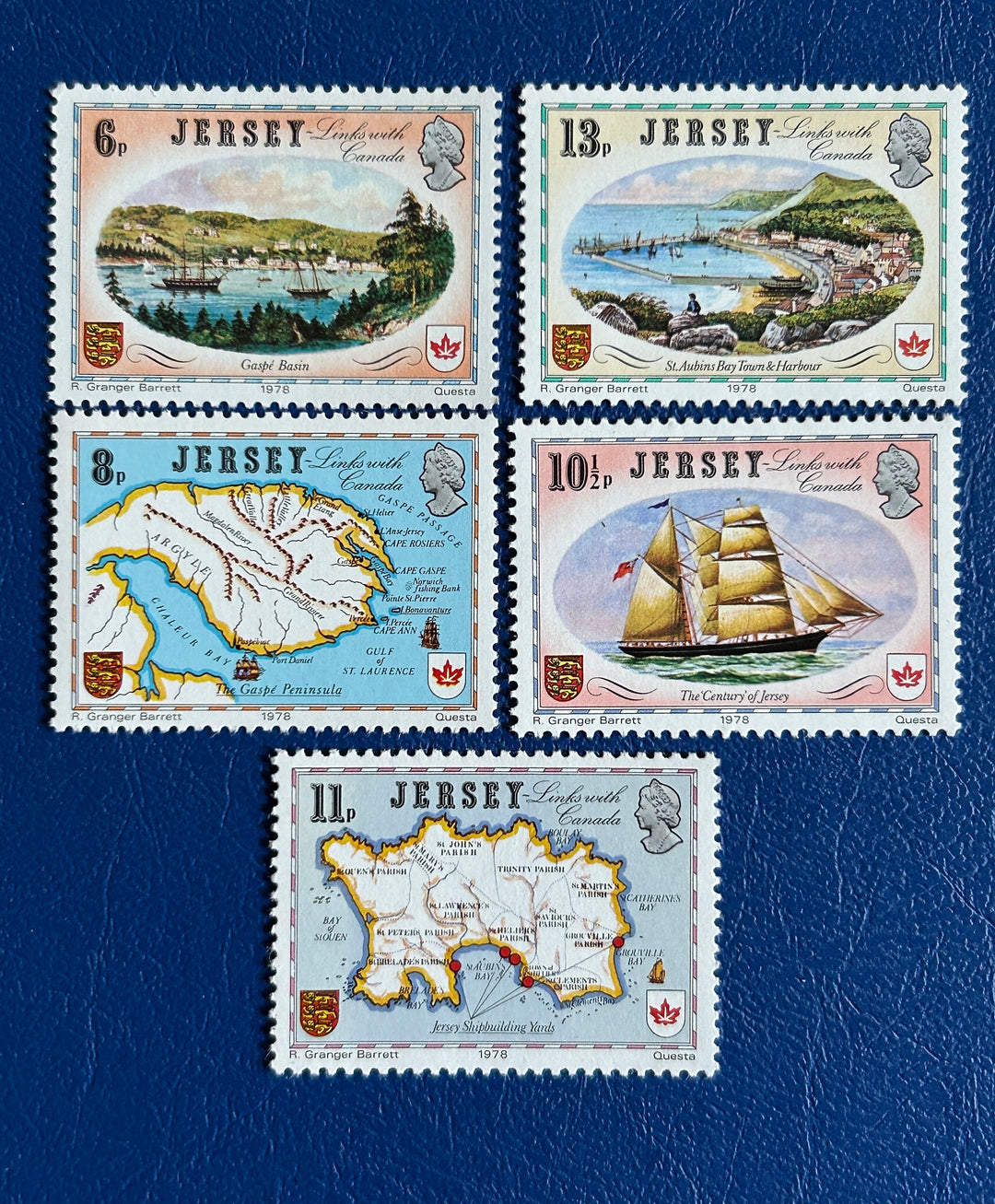 Jersey - Original Vintage Postage Stamps - 1978 - Jersey links with Canada - for the collector, artist or crafter