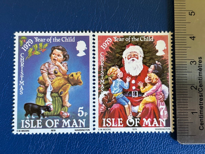 Isle of Man - Original Vintage Postage Stamps - 1979 Christmas; Year of the Child - for the collector, artist or crafter