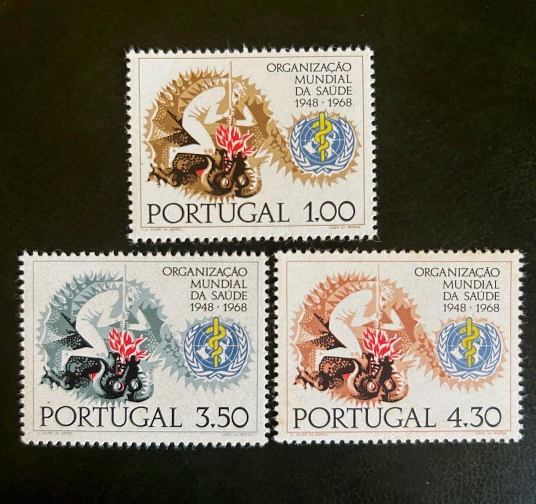 Portugal - Original Vintage Postage Stamps- 1968 - World Health Organization - for the collector, artist or crafter