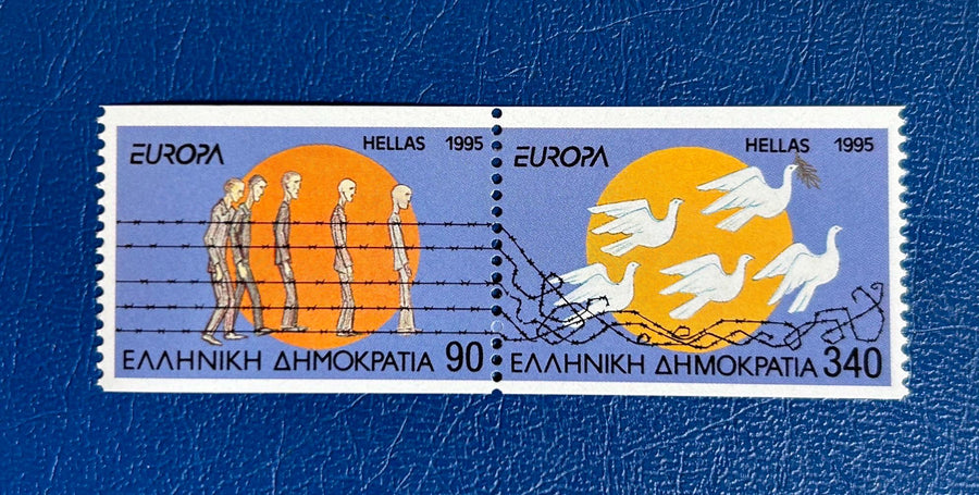 Greece - Original Vintage Postage Stamps- 1995 - Peace & Freedom - for the collector, artist or collector