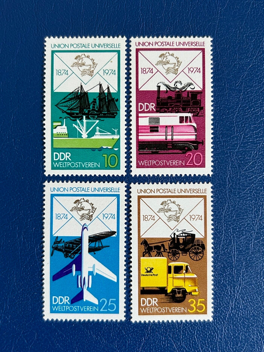 Germany (DDR) - Original Vintage Postage Stamps- 1974 - UPU Postal Transport - for the collector, artist or crafter