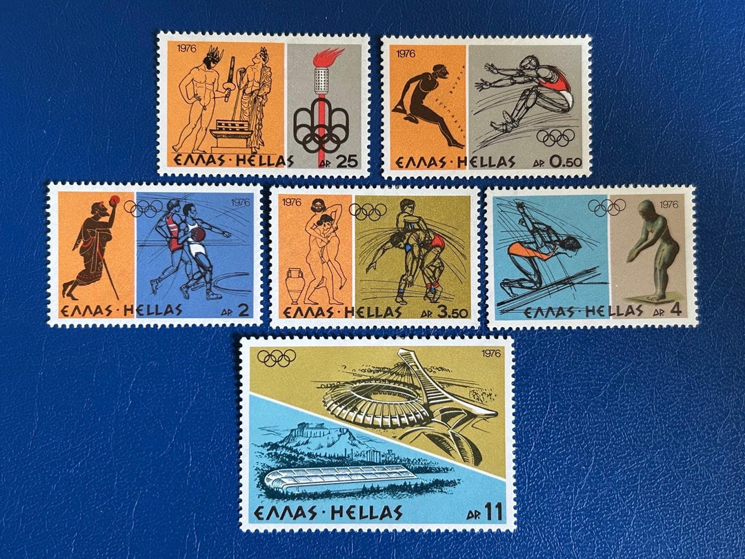 Greece - Original Vintage Postage Stamps- 1976 - Montreal Olympics - for the collector, artist or crafter