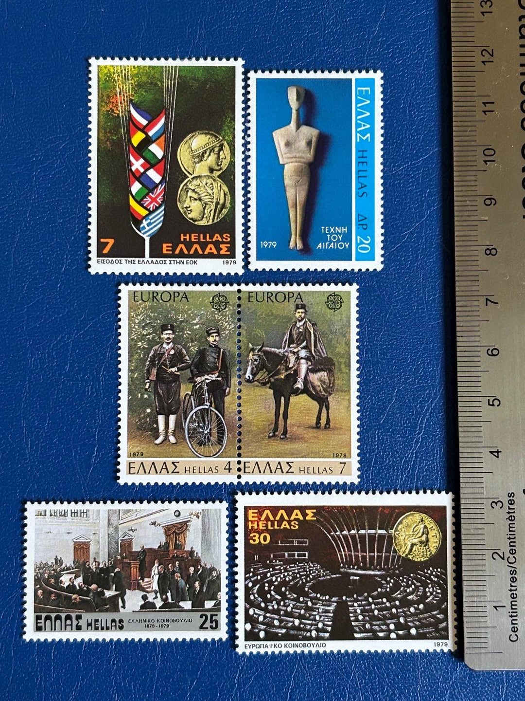 Greece - Original Vintage Postage Stamps- 1979 Mix - for the collector, artist or crafter - scrapbooks, decoupage