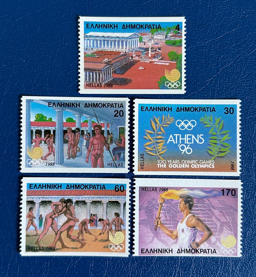 Greece - Original Vintage Postage Stamps- 1988 - Seoul Olympics - for the collector, artist or crafter - scrapbooks, decoupage