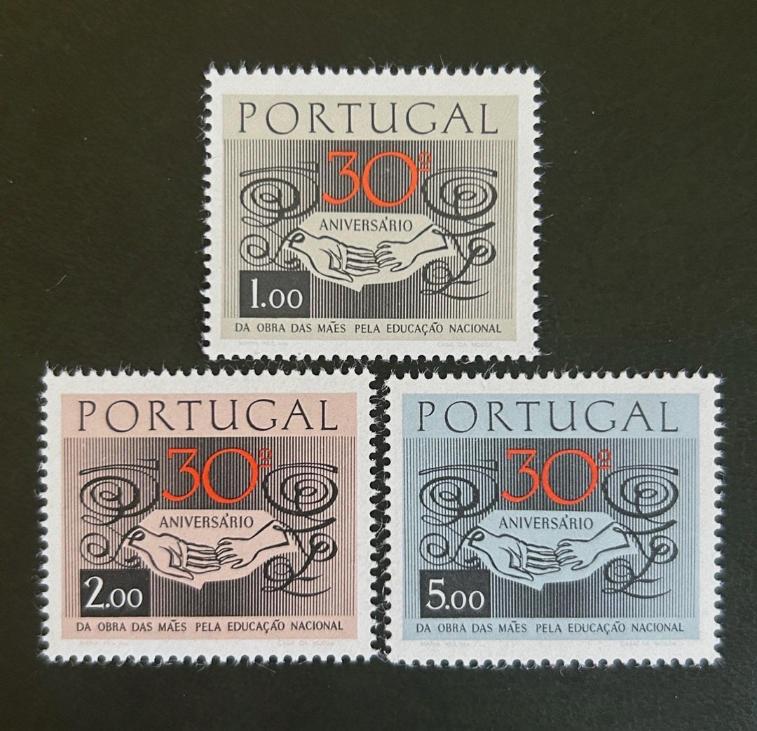 Portugal - Original Vintage Postage Stamps- 1968 - Mothers for Education - for the collector, artist or crafter