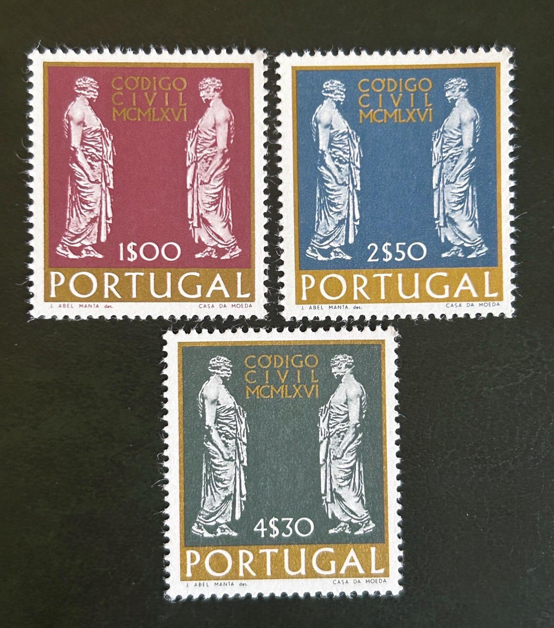 Portugal - Original Vintage Postage Stamps- 1967 - New Portuguese Civil Code - for the collector, artist or crafter