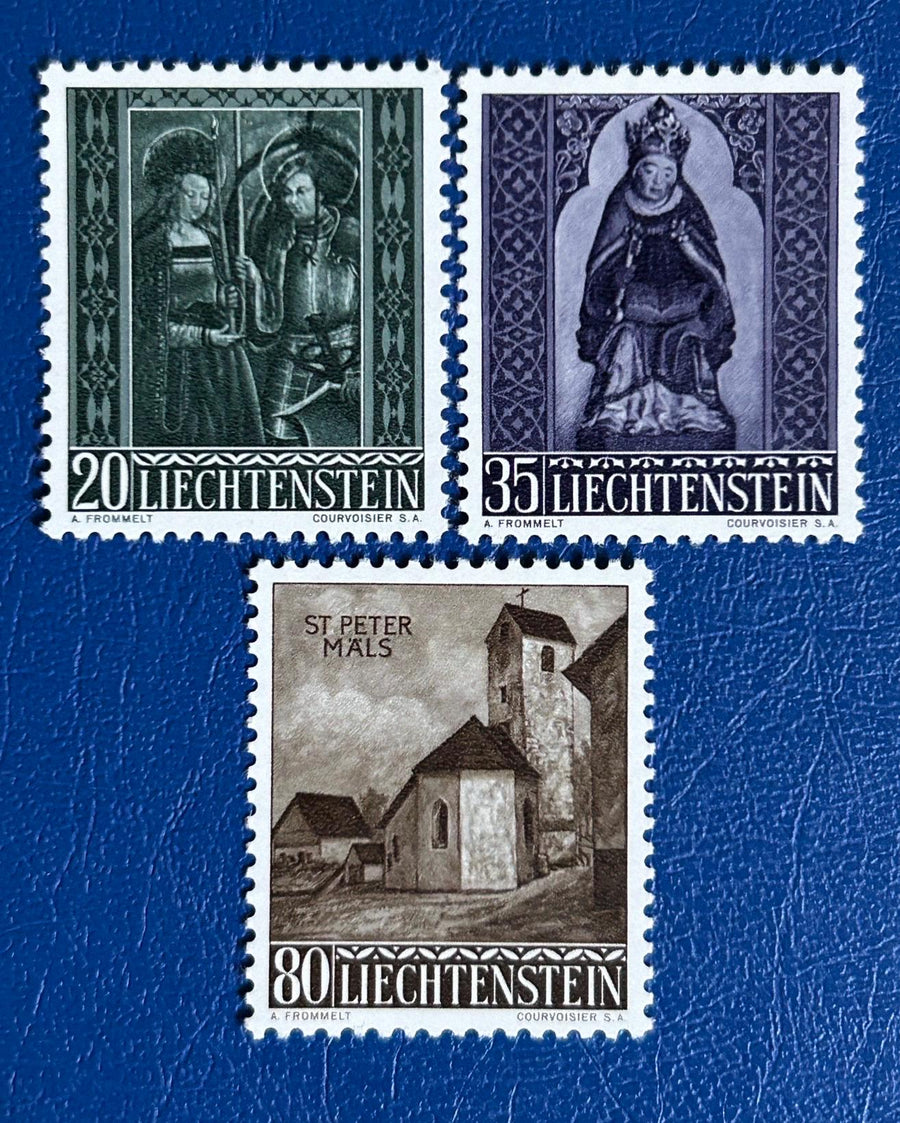 Lichtenstein- Original Vintage Postage Stamps - 1958 - Christmas - for the collector, artist or crafter